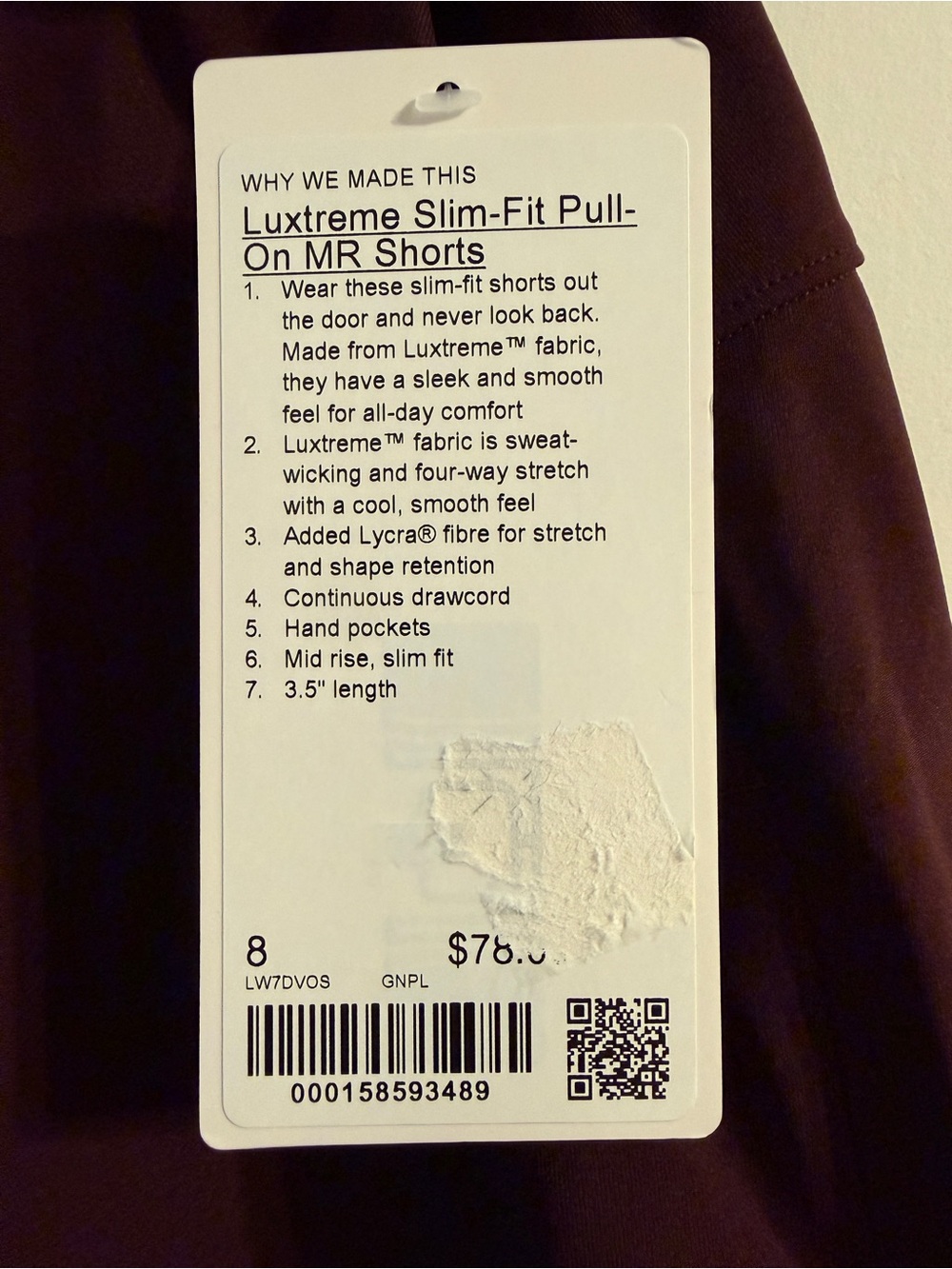 lululemon athletica Luxtreme Slim-Fit Pull-On Shorts - Goodnight Plum